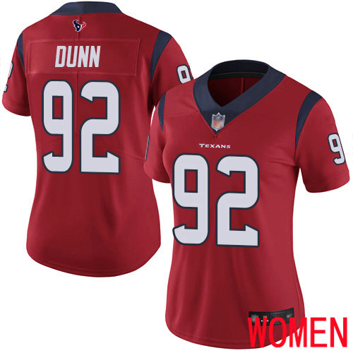Houston Texans Limited Red Women Brandon Dunn Alternate Jersey NFL Football 92 Vapor Untouchable